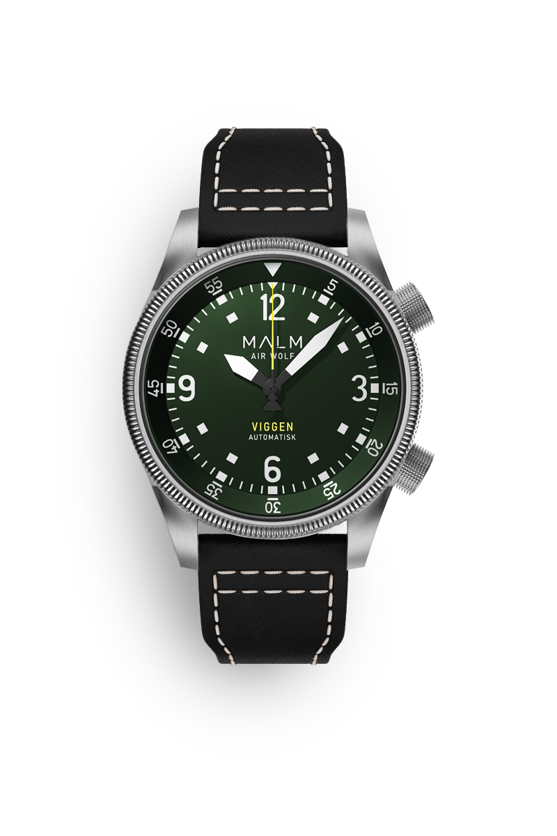 AIR WOLF VIGGEN GREEN SWISS AUTOMATIC | MALM Watches – MALM watches