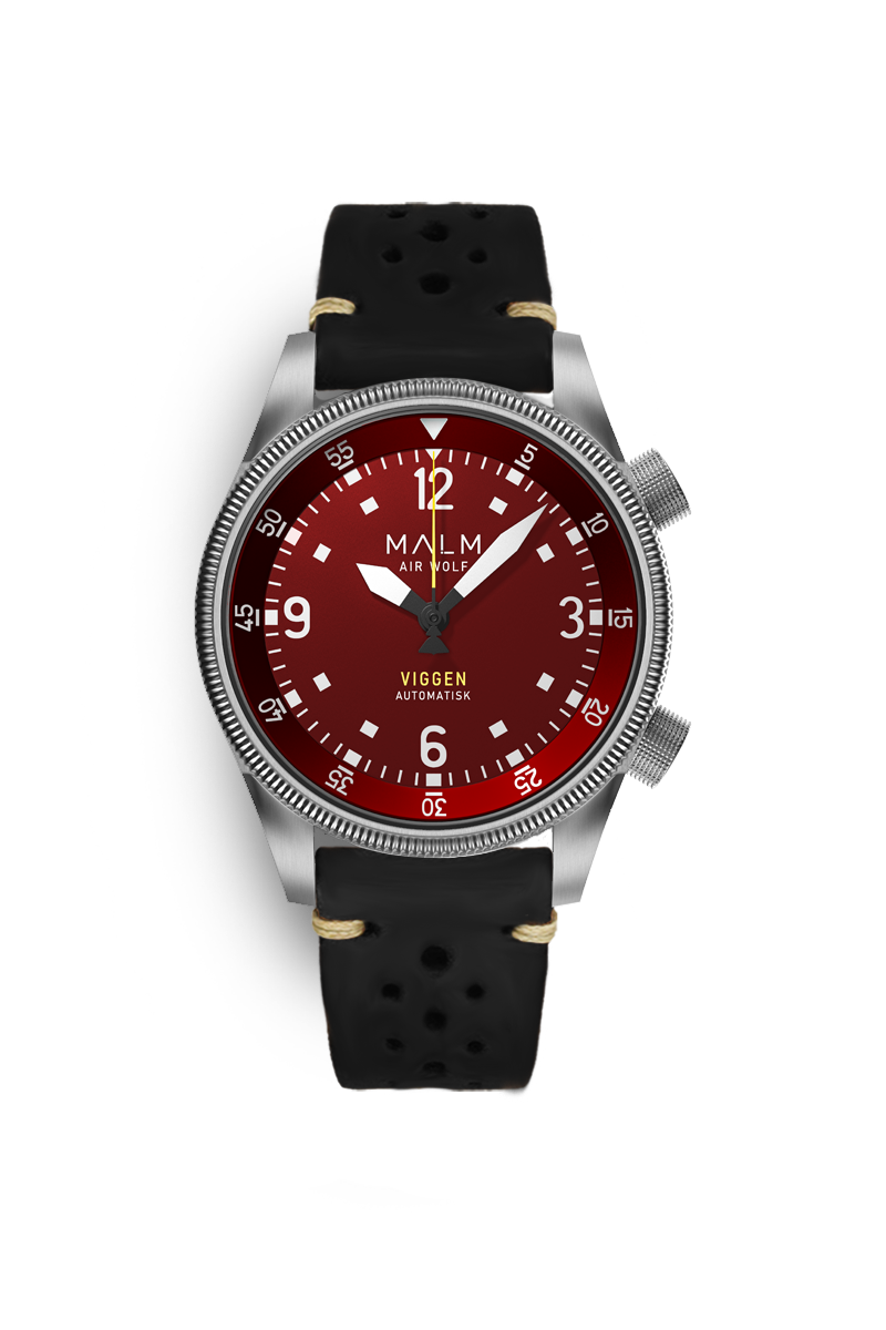 AIR WOLF VIGGEN RED SWISS AUTOMATIC | MALM Watches – MALM watches