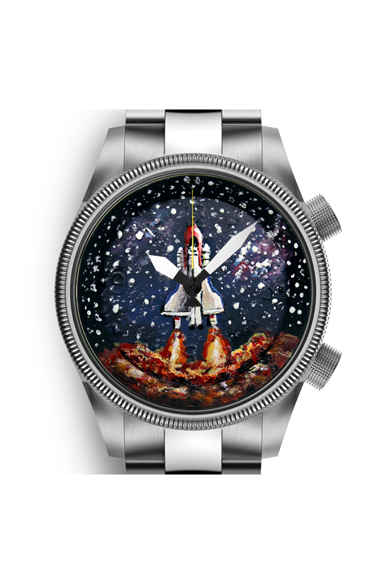 handpainted watch dial in air wolf viggen