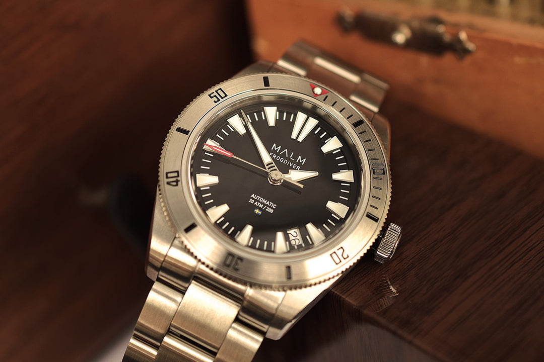 Frogdiver II Black 39 Swiss Automatic | MALM Watches – MALM watches