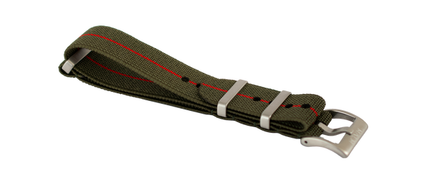 Green/Red Elastic Nato Strap