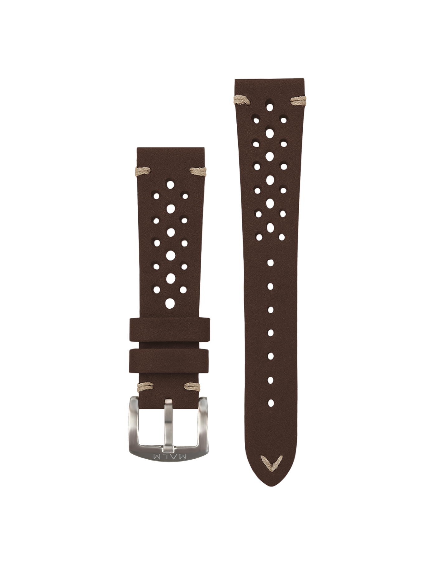 Brown Racing Leather Strap 20 mm